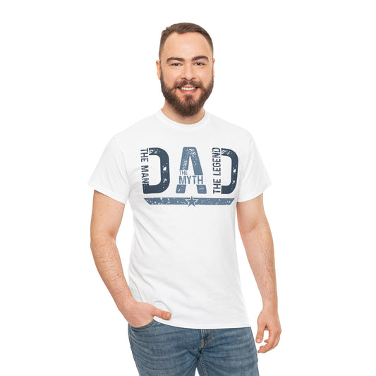 Dad, The Myth - Funny Father's Day T-Shirt | Men's Gildan Heavy Cotton Tee